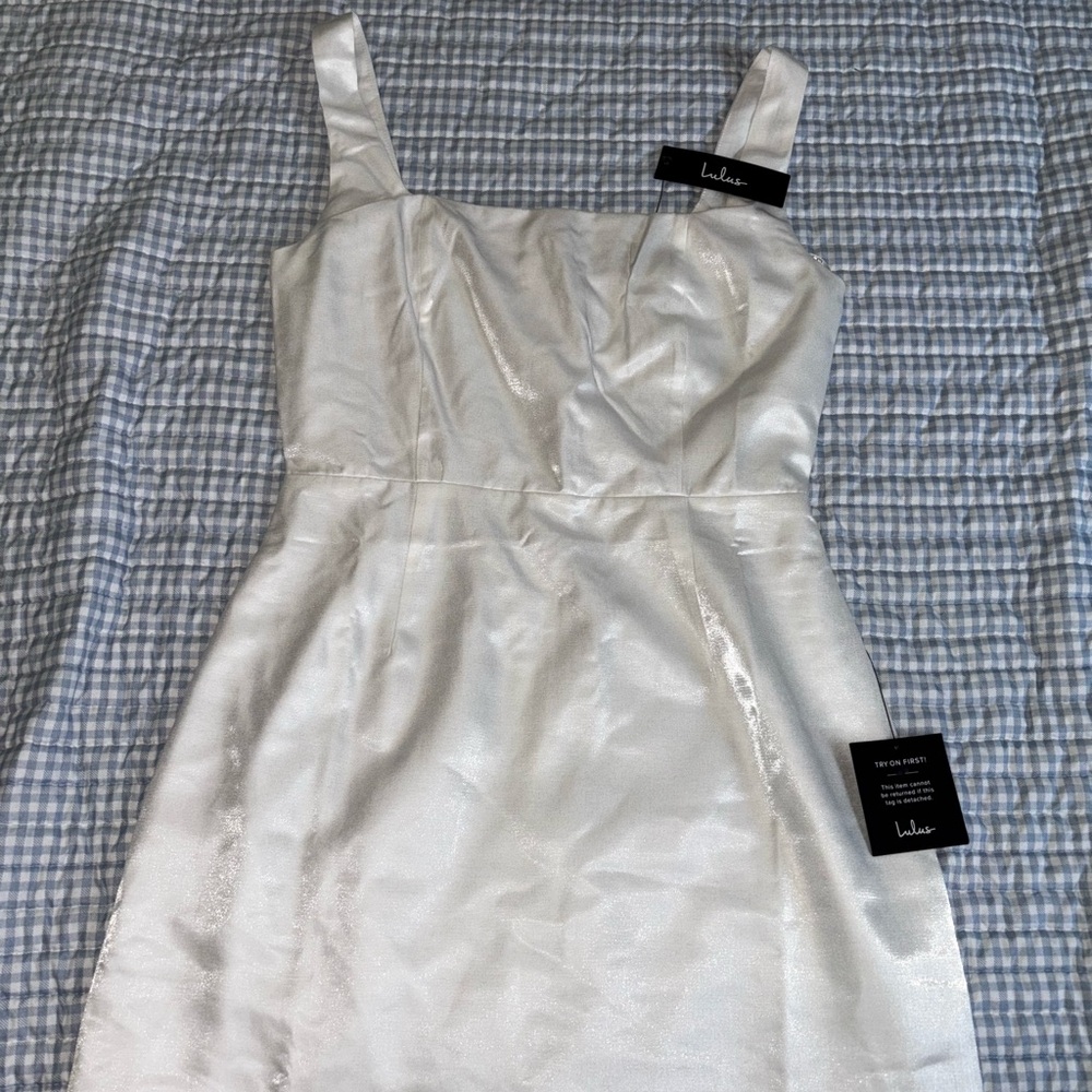 White Satin Dress